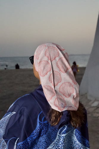 بندانة شعر مايكروفايبر للبحر تصميم صدف روز