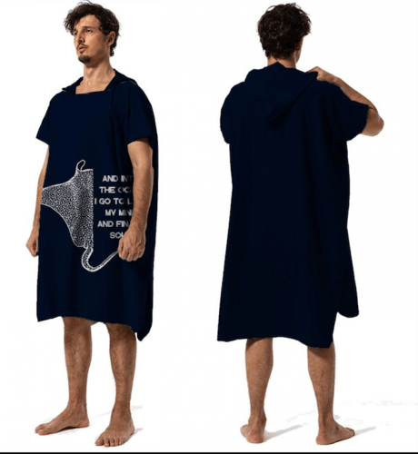 منشفة شاطئ مايكروفايبر لون كحلي