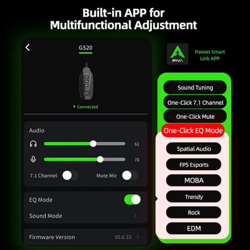 وصلة تايب سي GS20 شحن و سماعة وكرت صوت من بيفا