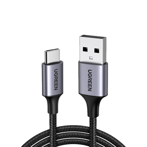 يوقرين سلك تايب سي قماش 1م - اسود