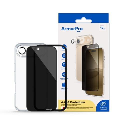 ارمر برو بكج حماية الخصوصية للايفون 17 اير- زجاجي