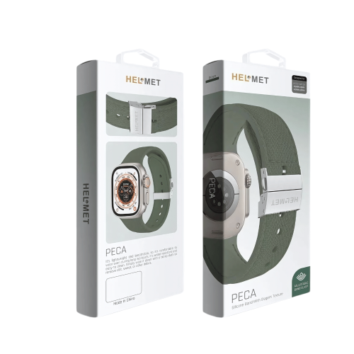 هيلميت سوار ساعة ابل قماش - زيتي