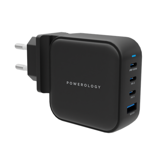 باورلوجي شاحن جداري متعدد الرؤوس بقوة 100 واط