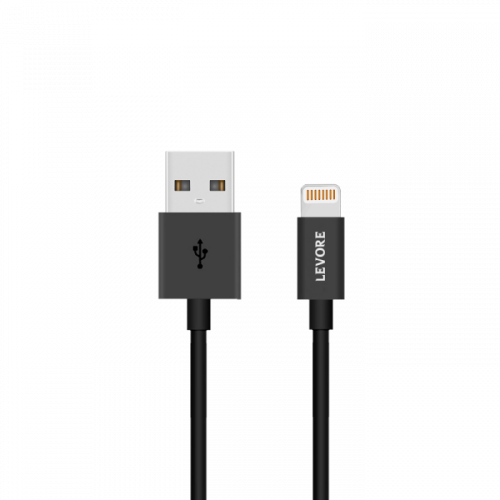 ليفوري سلك شاحن ايفون بطول 1م - اسود