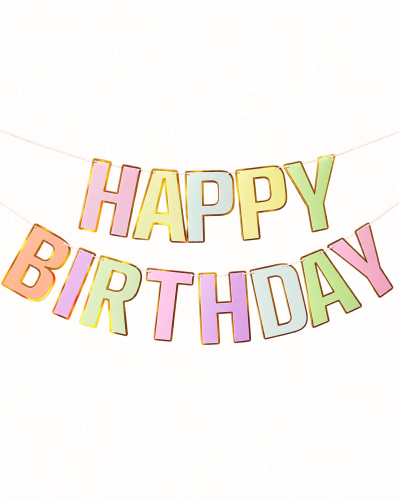 هابي بيرثدي باستيل بانر | Happy Birthday Pastel Banner
