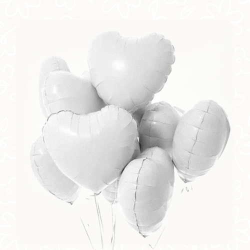 بالون قلب (ابيض) | Heart Balloon (White)
