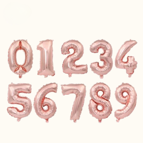 بالون رقم روزقولد | Rose Gold Number Balloon