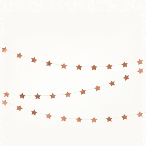 بانر النجوم وردي روزقولد | Stars Banner Rose gold