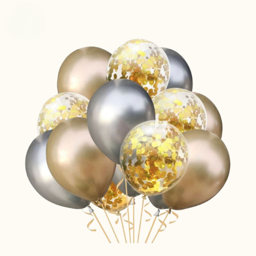 بالون ذهبي و فضي