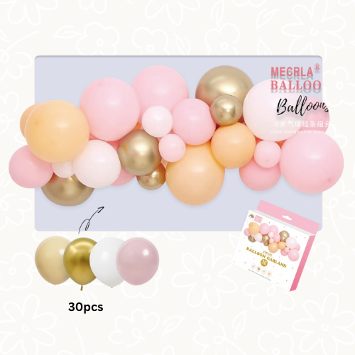 قوس بالونات زهري | Blush Balloon Arch