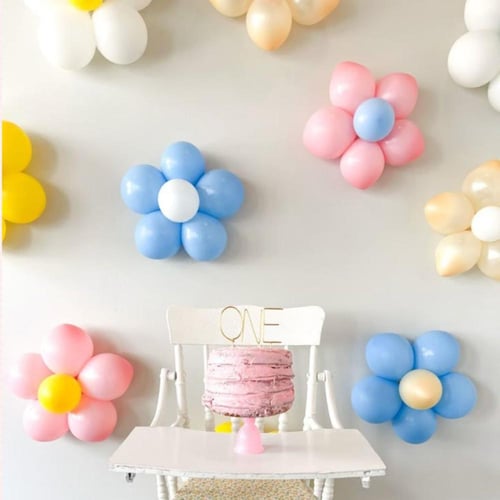 مشبك بالون على شكل زهرة