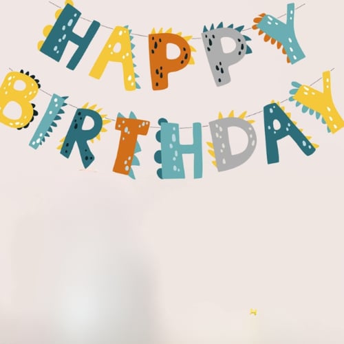بانر عيد الميلاد – ثيم ديناصورات | Dinosaur Birthd...