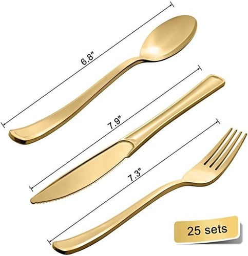 أدوات المائدة نقط ذهبي(8اشخاص) | 8person Gold Dots...