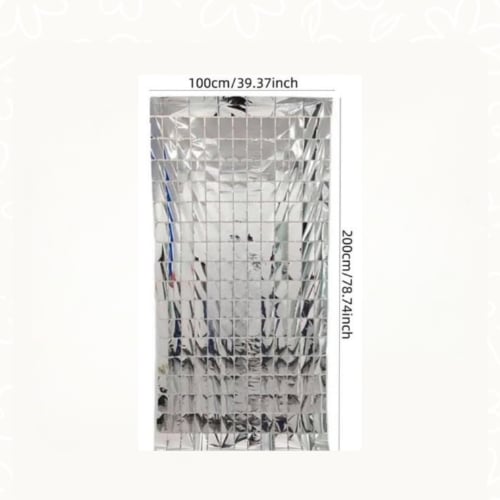 ستارة خلفية فضية بترتر لامع