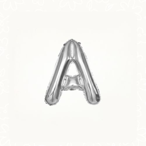بالونات حروف فضية | Sliver Letter Balloons