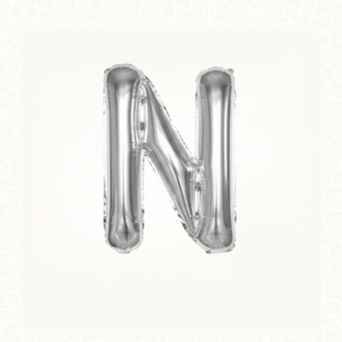 بالونات حروف فضية | Sliver Letter Balloons