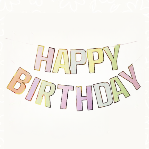 هابي بيرثدي باستيل بانر | Happy Birthday Pastel Ba...