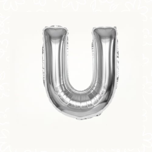 بالونات حروف فضية | Sliver Letter Balloons