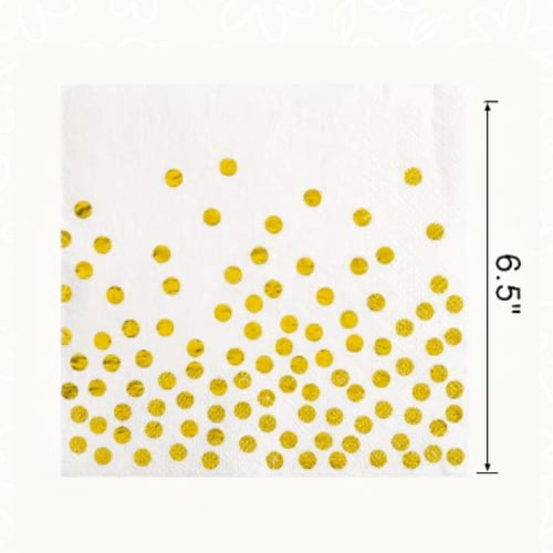 أدوات المائدة نقط ذهبي (25 شخص) | Gold Dots Tablew...