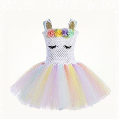 Unicorn White Dress | فستان أبيض يونيكورن