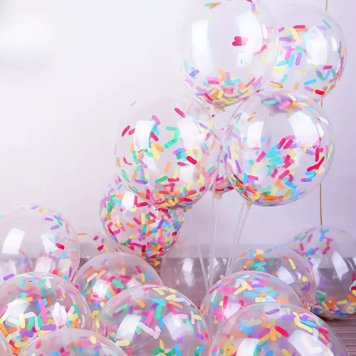 بالونات شفافة ملونة