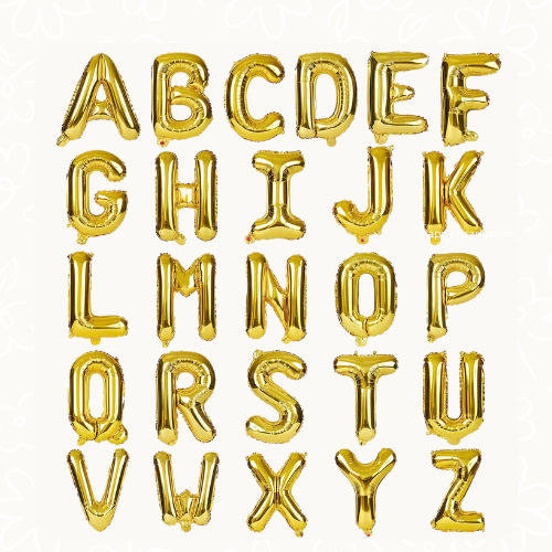 بالونات حروف ذهبية | Gold Letter Balloons