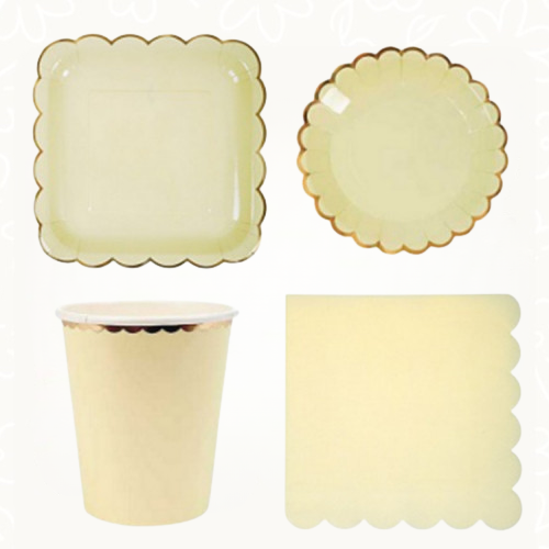 ادوات المائدة أصفر باستيل | Pastel color Tableware
