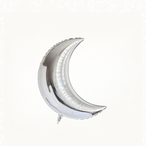بالون هلال رمضان (فضي)