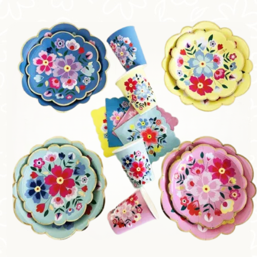 أدوات المائدة ورد ستايل | Flower Style Tableware