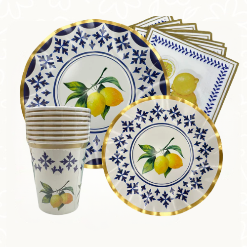 طقم أدوات مائدة – ثيم ليمون | Lemon Tableware Set