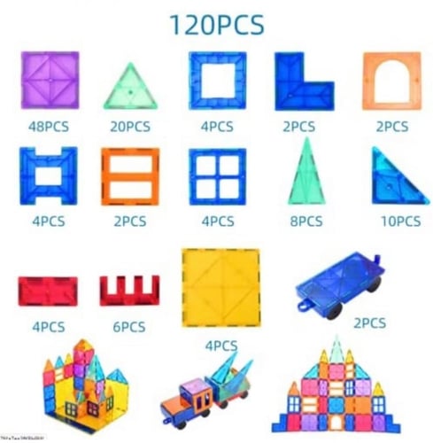 تركيبات البناء المغناطيسية تتميز بالوان شفافة