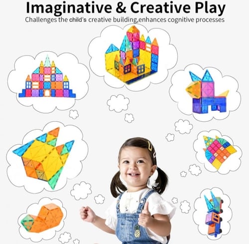 تركيبات البناء المغناطيسية تتميز بالوان شفافة