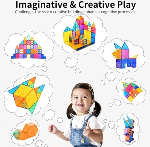 تركيبات البناء المغناطيسية تتميز بالوان شفافة - 78...