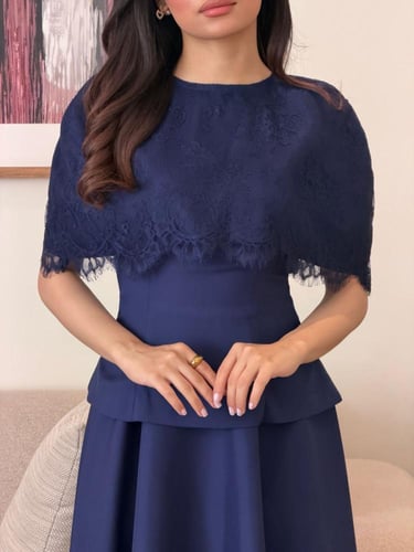 فستان دانتيل كحلي