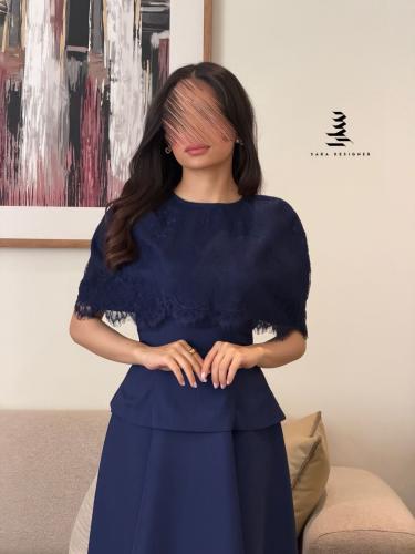 فستان دانتيل كحلي