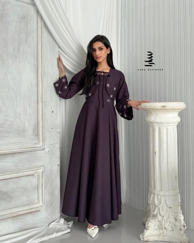 فستان بنفسجي انيق