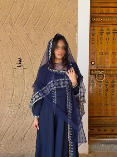 فستان يوم التأسيس كحلي "ثلاث قطع"