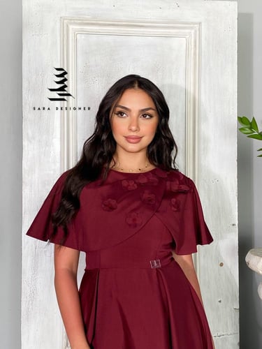 فستان عنابي