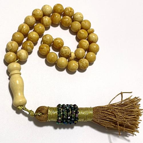 سبحة تراب كهرمان 33 تسبيحه