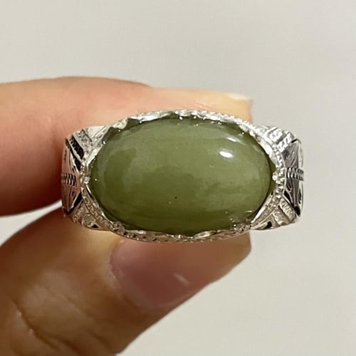 خاتم فضة رجالي بحجر فسفور نور الصباح