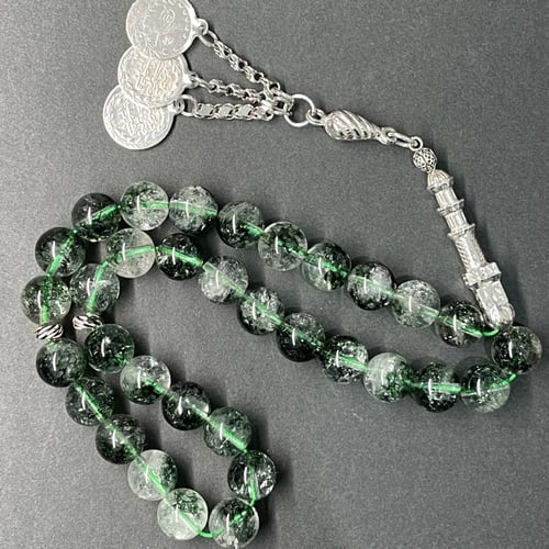 سبحة در نهري طبيعي 33 تسبيحة كتلة فضة