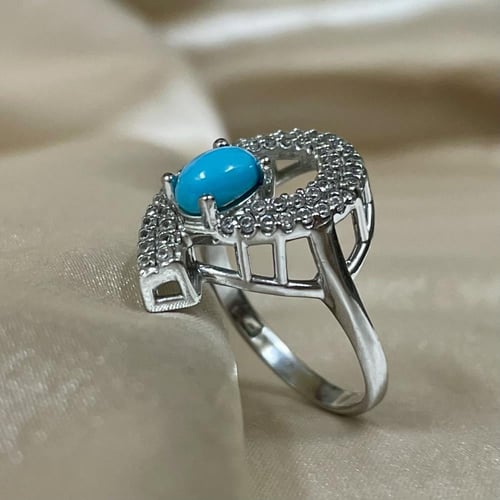 طقم نسائي فضه بحجر فيروز طبيعي