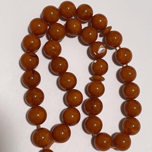 سبحة تراب كهرمان 33 تسبيحه كتلة فضة