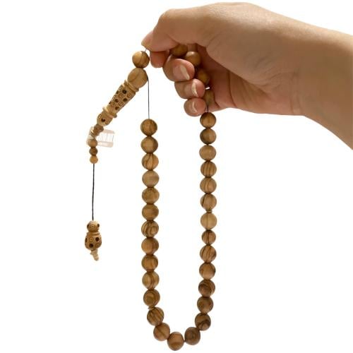 سبحة خشب زيتون طبيعي 33 تسبيحه