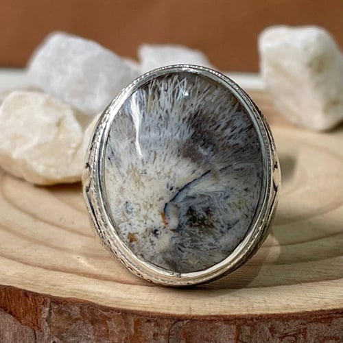 خاتم فضة رجالي بحجر عقيق مسماري يماني طبيعي