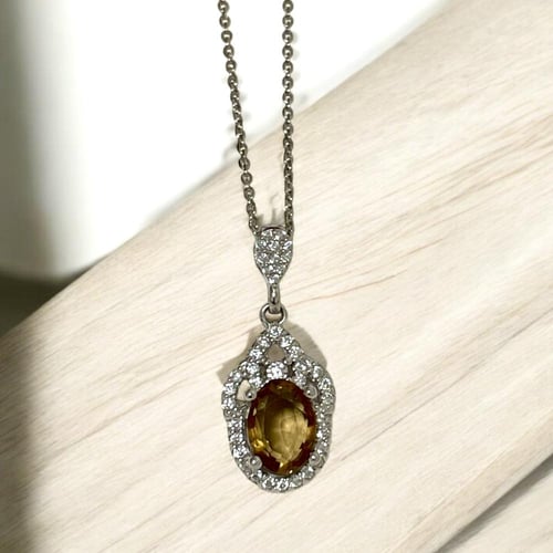 طقم فضة نسائي 3 قطع بحجر سلطنايت متغير الالوان مرص...