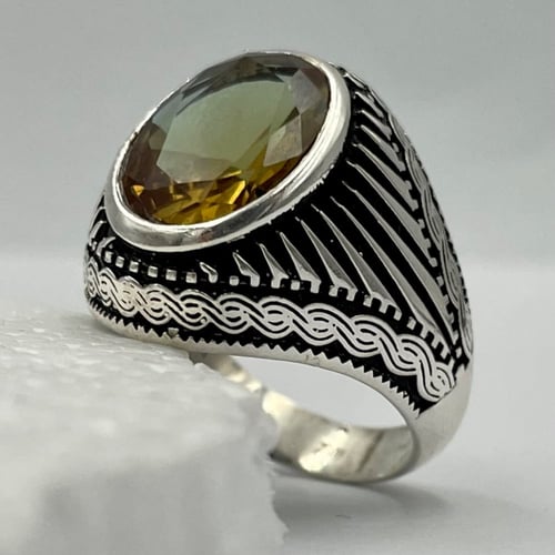 خاتم رجالي فضه حجر سلطانيت متغير الالوان