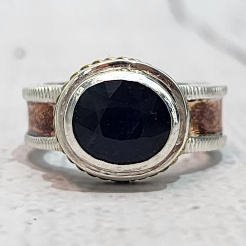 خاتم فضة رجالي بحجر زفير افريقي