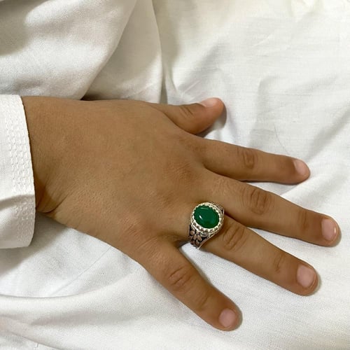 خاتم اطفال بحجر عقيق خرساني