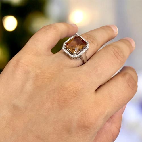 Women's silver set 3 pieces with Sultanite stone, color-changing